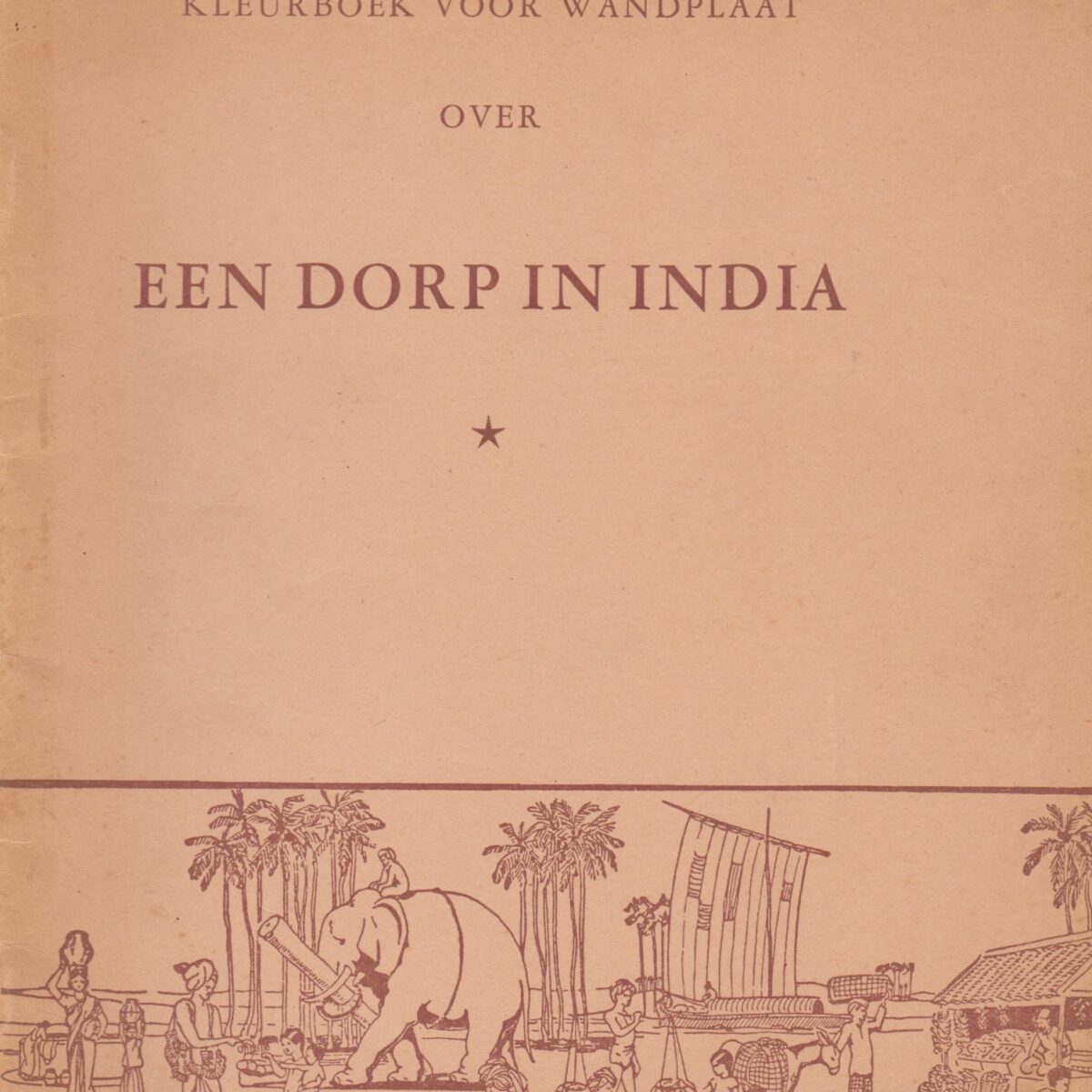 Een dorp in India - Kleurboek voor wandplaat -