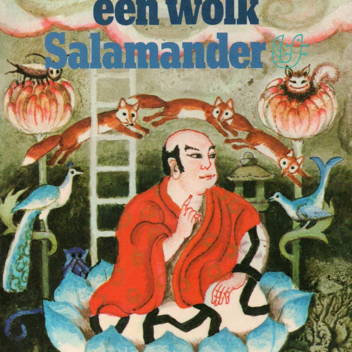 Een ladder tegen een wolk