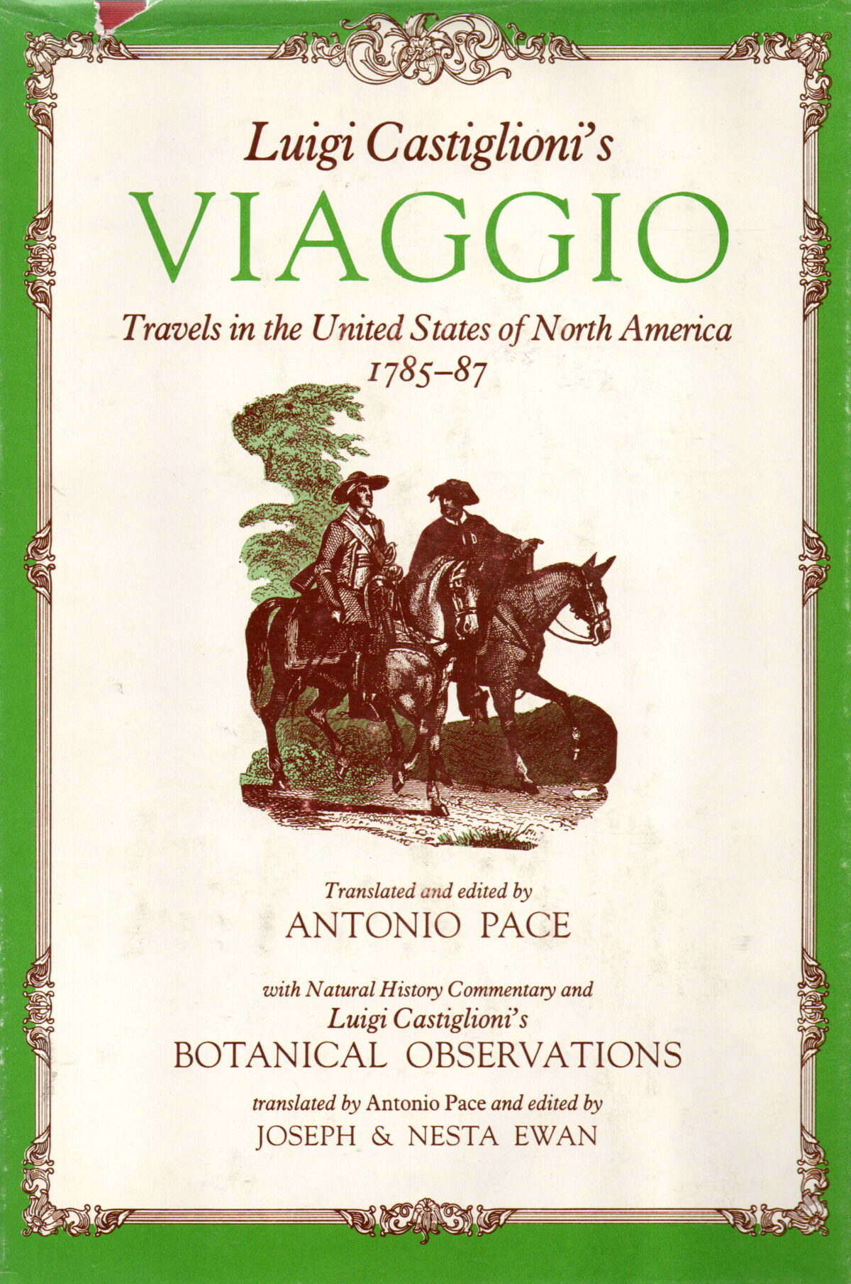 Luigi Castiglioni's Viaggio - Travels in the United States of North America 1785-87 -