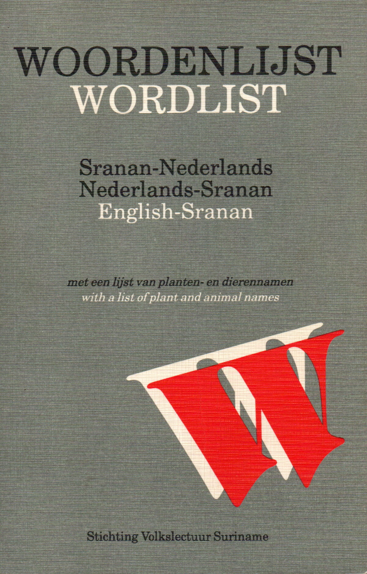 Scan_20250130-5 Woordenlijst Wordlist - Sranan-Nederlands, Nederlands-Sranan, English-Sranan - met een lijst van planten- en dierennamen -
