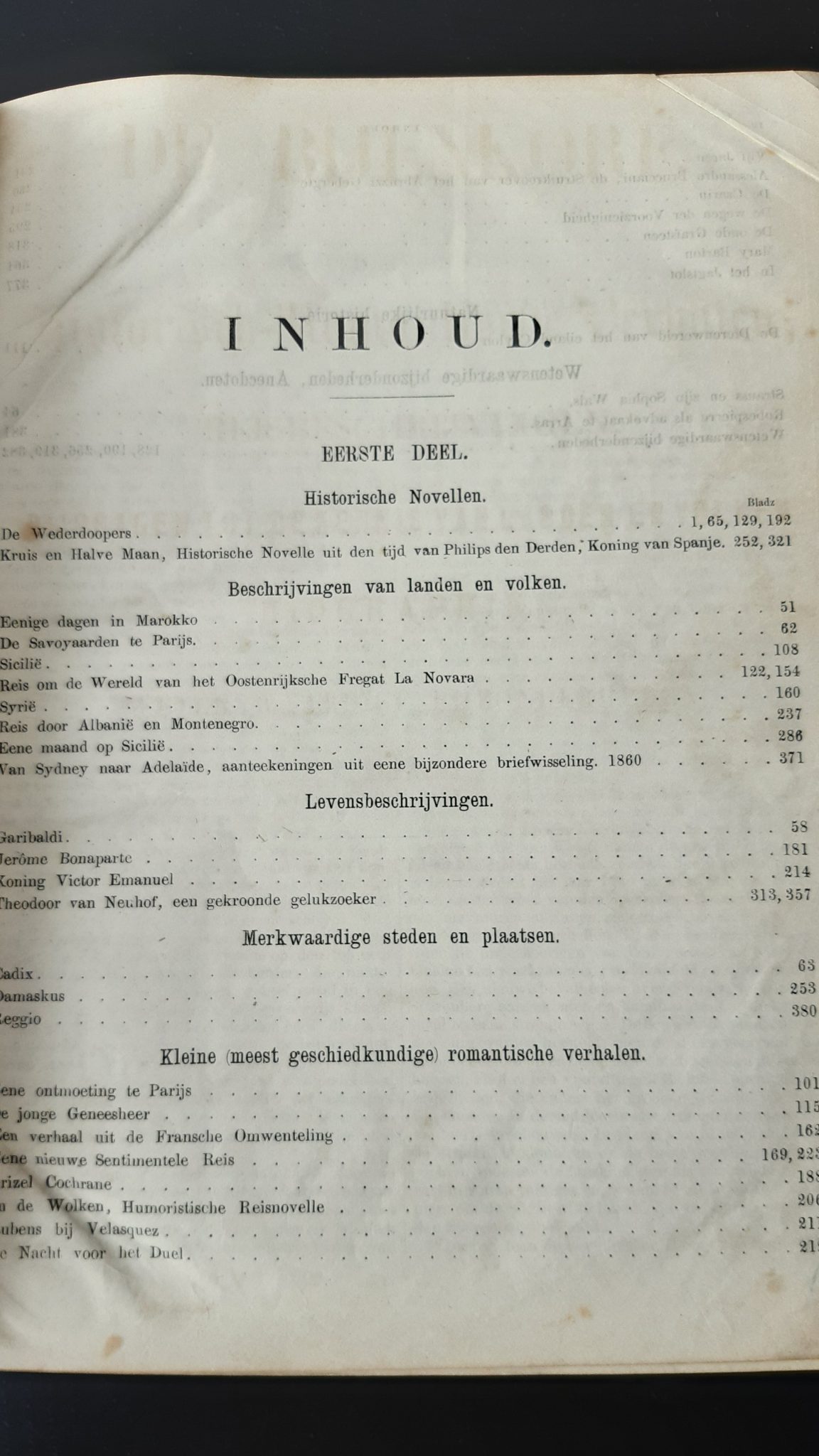 De Bijenkorf - Historisch-Romantische Verhalen, Reisbeschrijvingen, Bijdragen tot de kennis van landen en volken, Biographieën, Wetenswaardige Bijzonderheden, enz. enz. - Eerste deel -