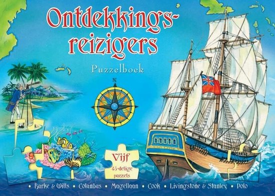 Ontdekkingsreizigers - Puzzelboek - Burke & Wills, Columbus, Magellaan, Cook, Livingstone & Stanley, Polo -